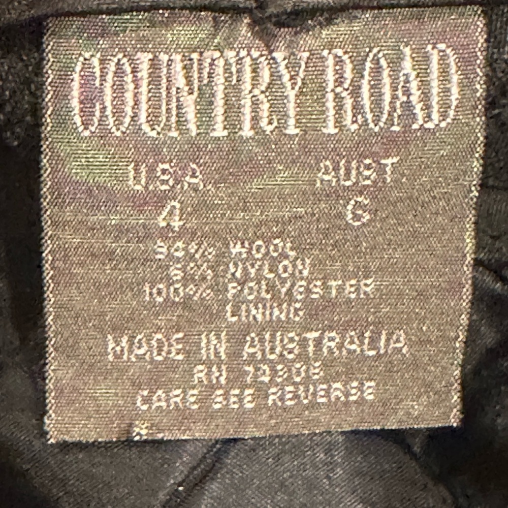 Country Road Black Wool Blend Trousers